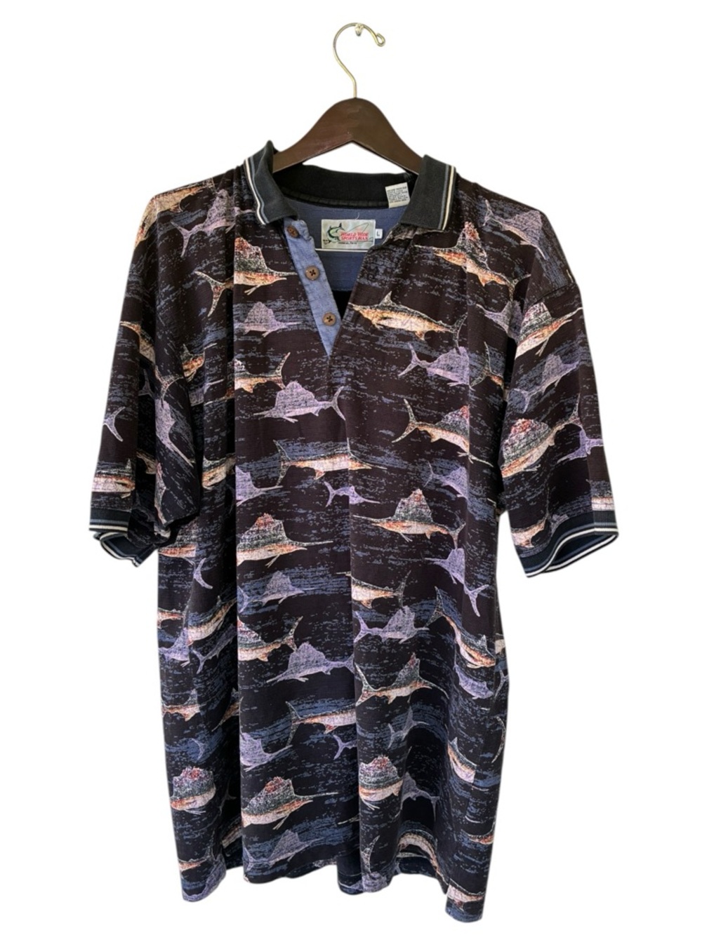 World Wide Sportsman Marlin Fishing Polo L